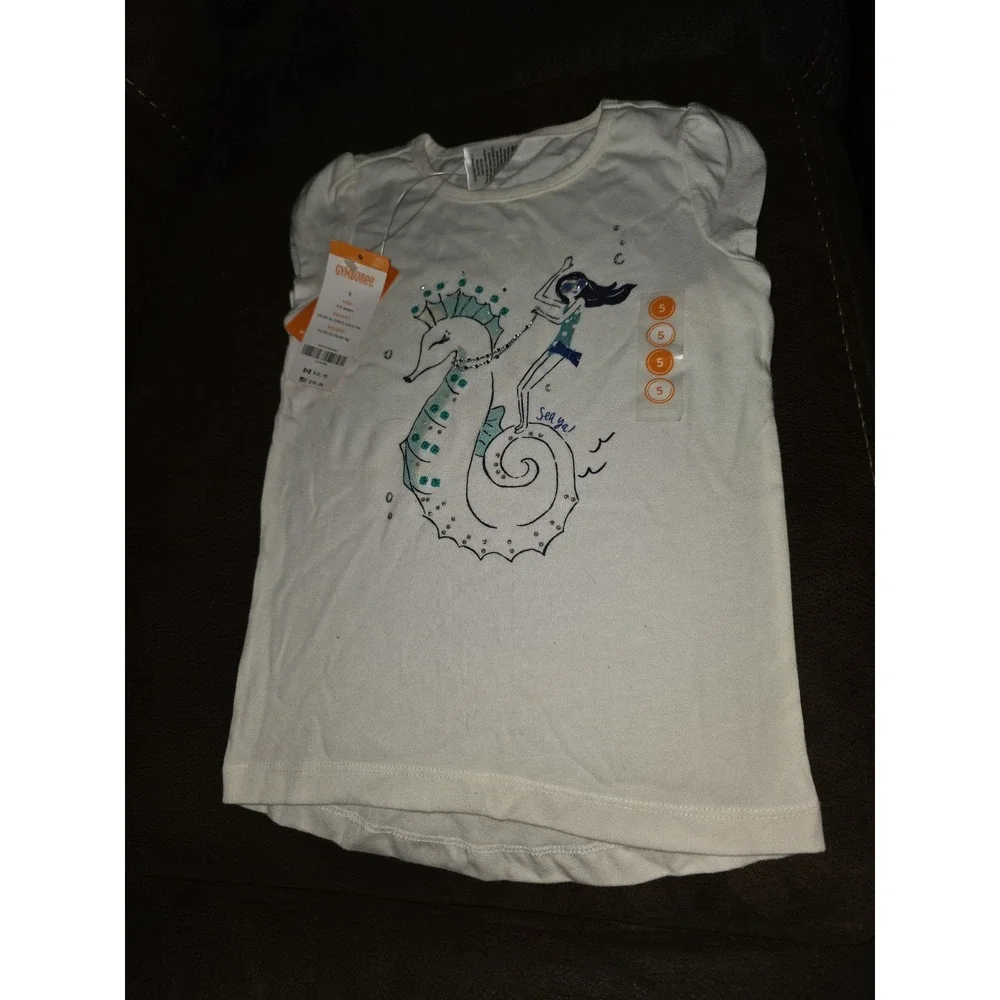 Gymboree seaside stroll seahorse top size 5 nwt